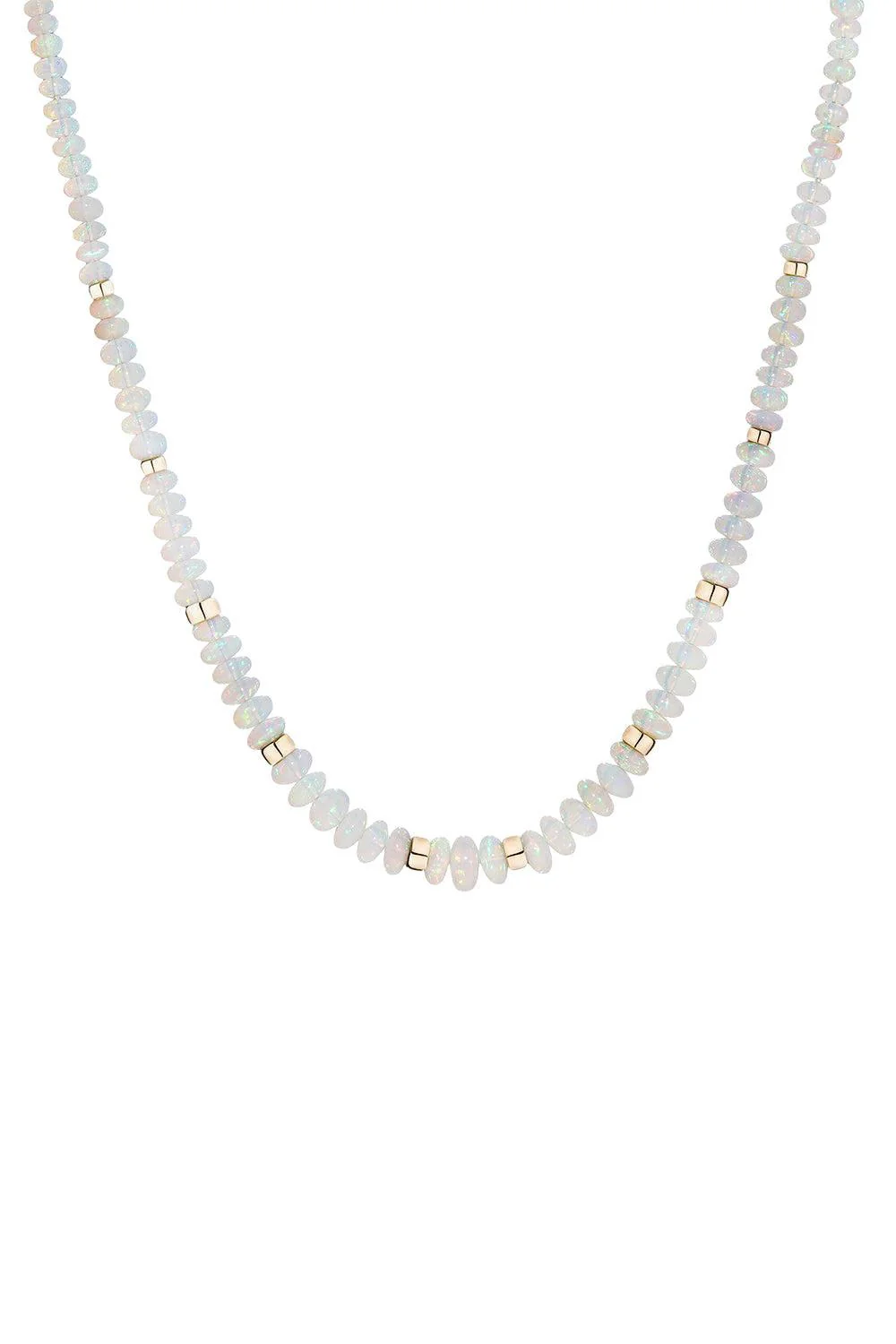 White Opal G-One Beaded Necklace