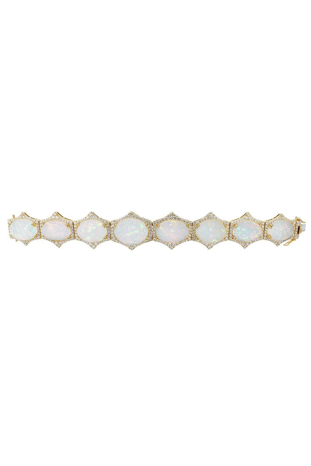 White Oval Opal G-One Bracelet