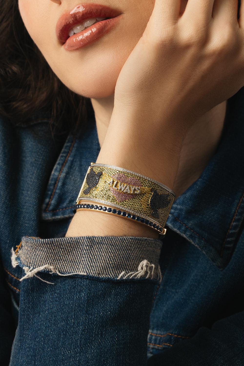 Blue Doves Cuff Bracelet - Image 2