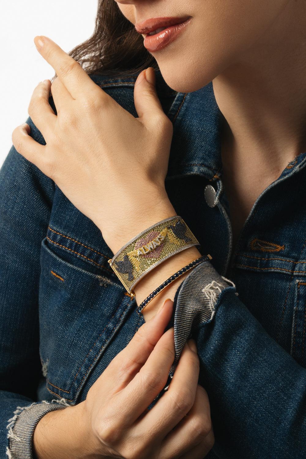 Blue Doves Cuff Bracelet - Image 3