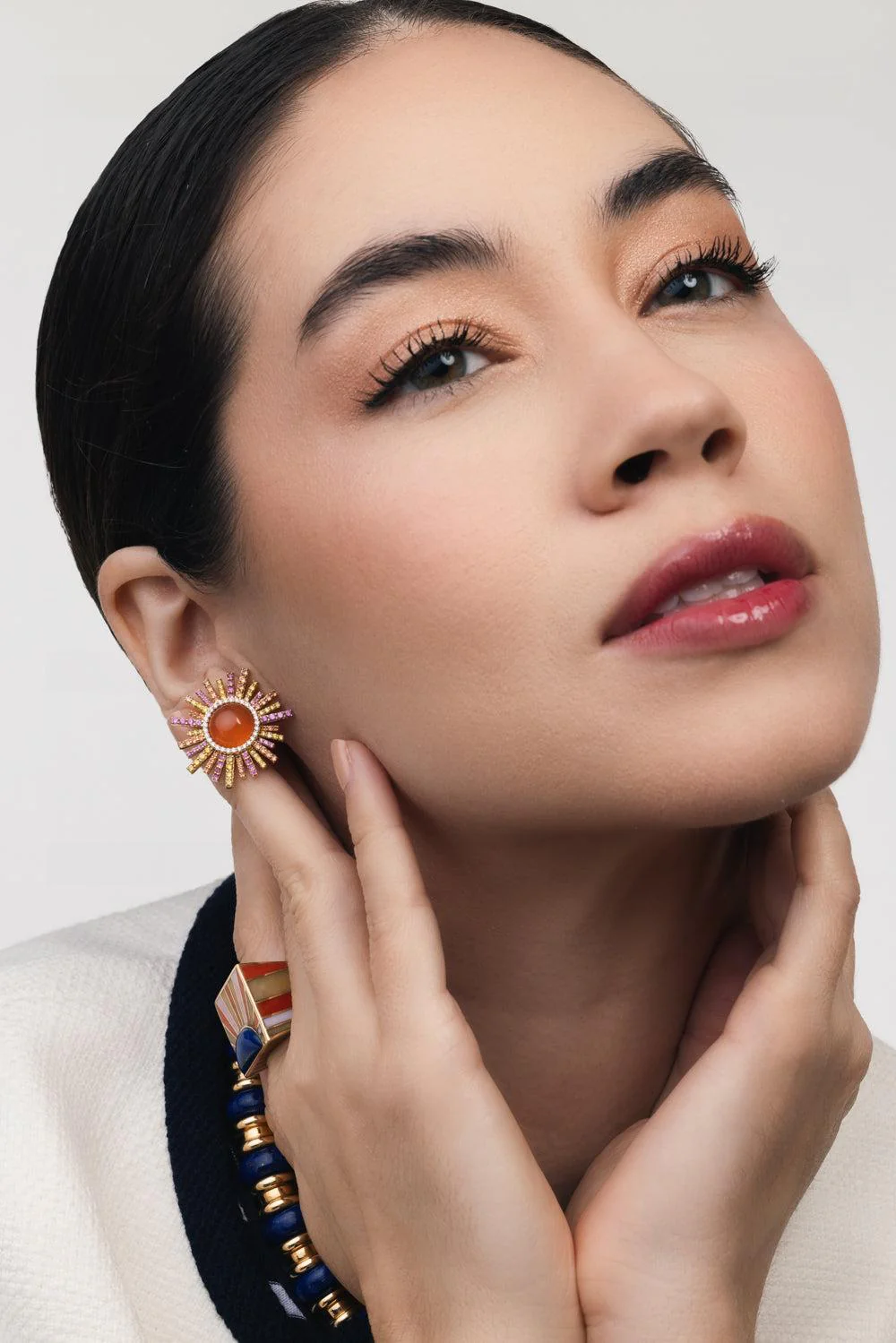 Carnelian Sun Ray Earrings - Image 4