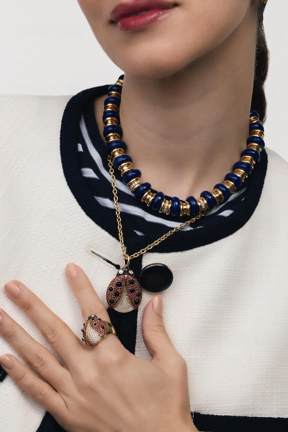 Lucky Lady Bug Pendant Necklace - Image 2