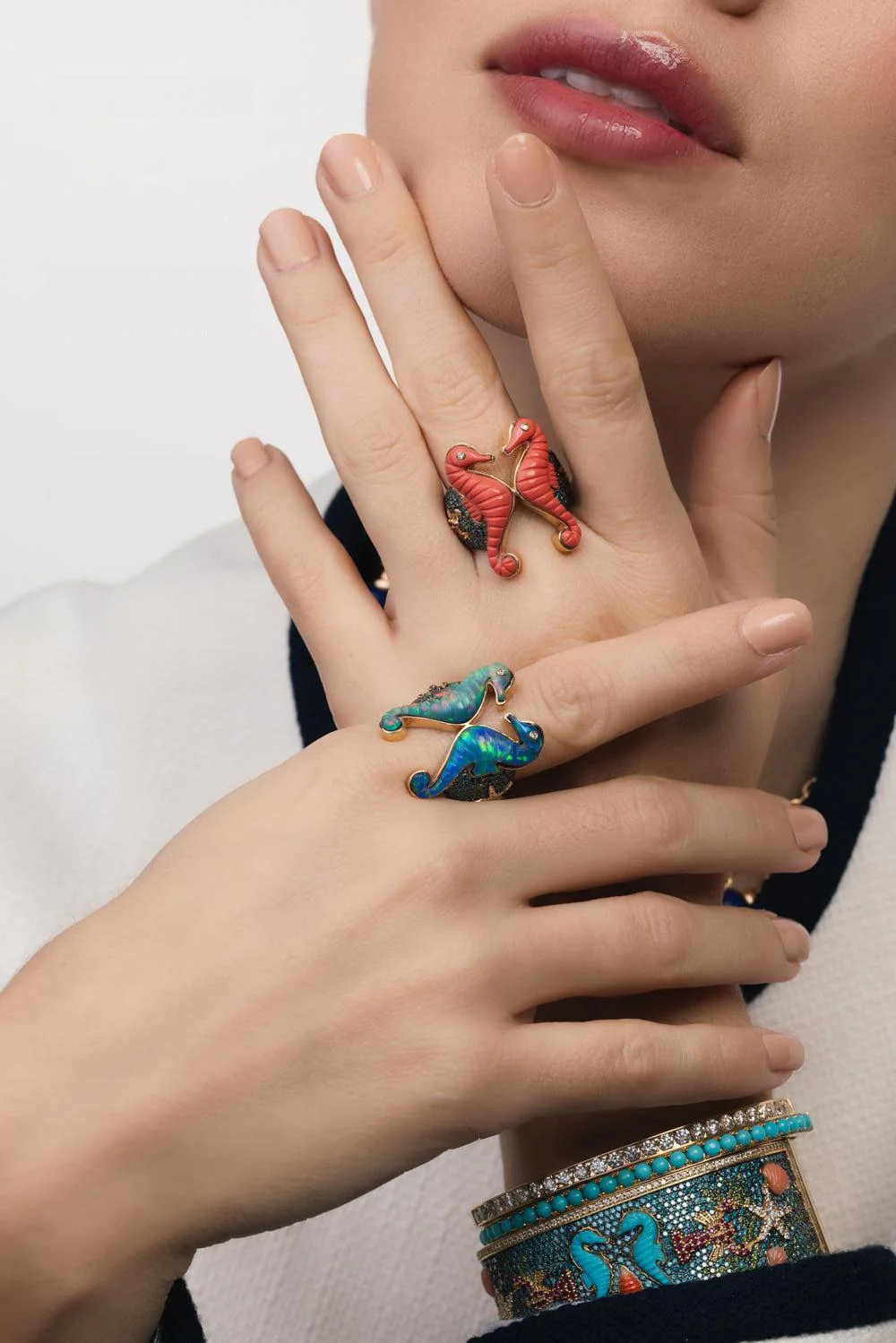 Opal Seahorse Ring - Image 3