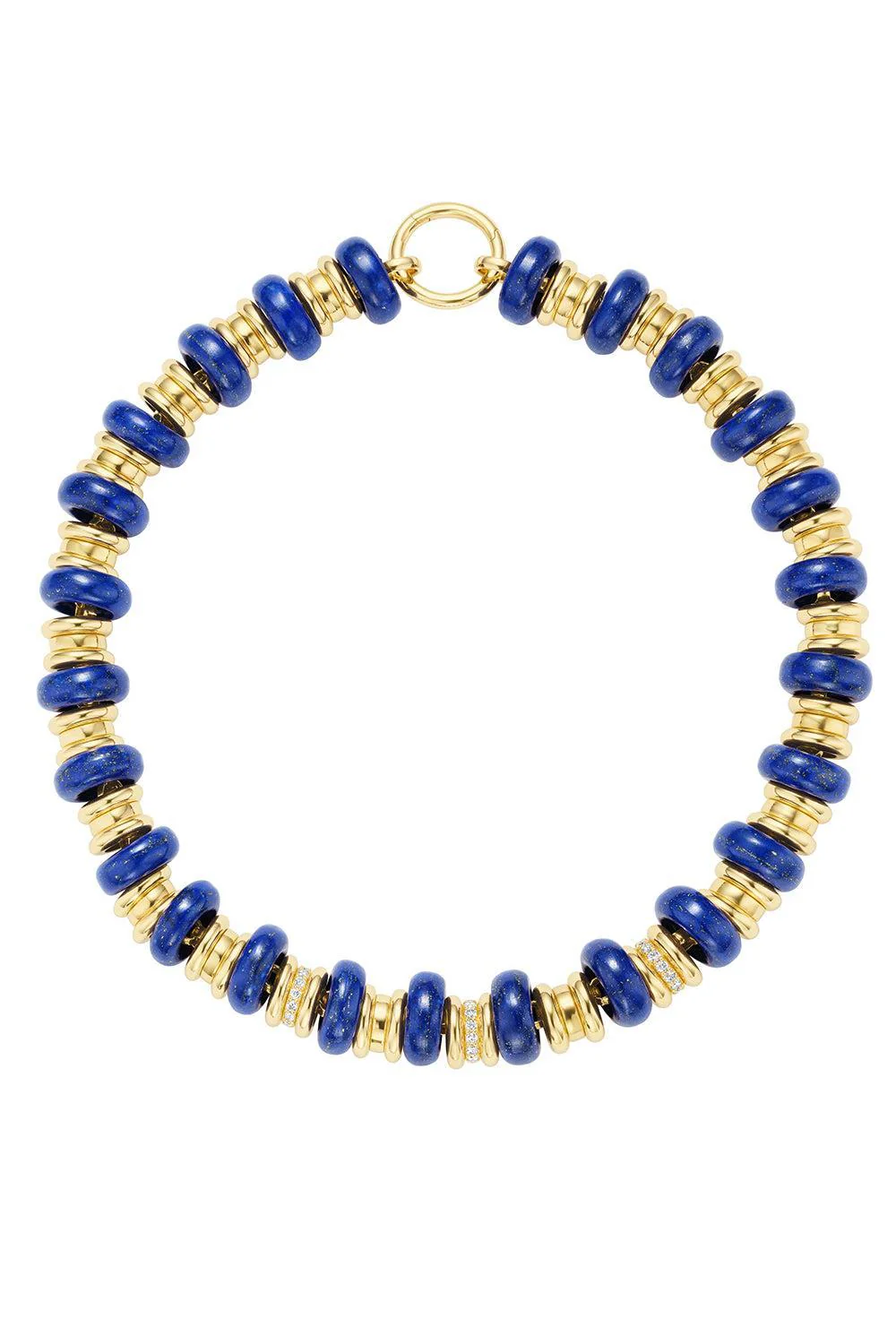 Rondelle Diamond Charm Clip Necklace