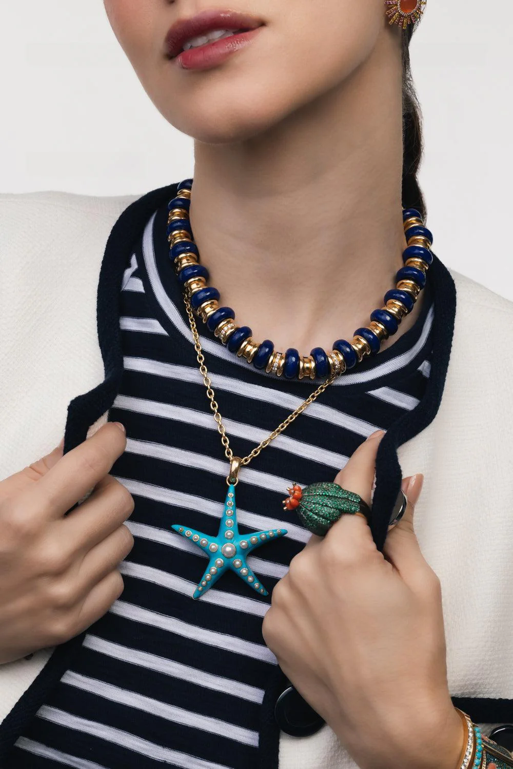 Rondelle Diamond Charm Clip Necklace - Image 4