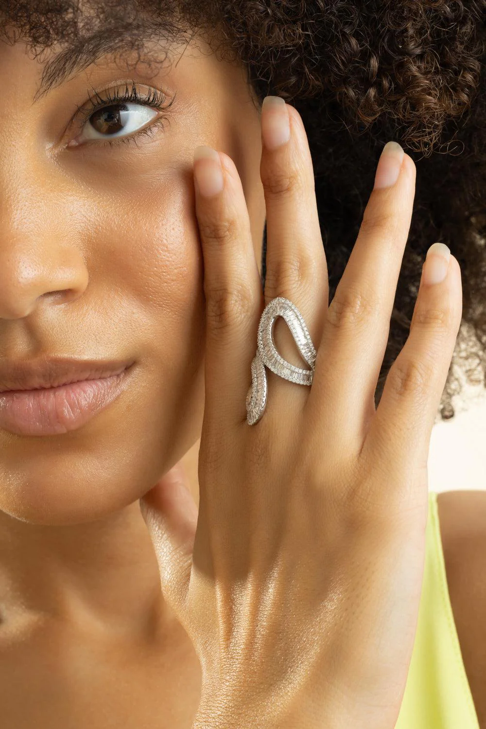 Diamond Baguette Bypass Ring - Image 2