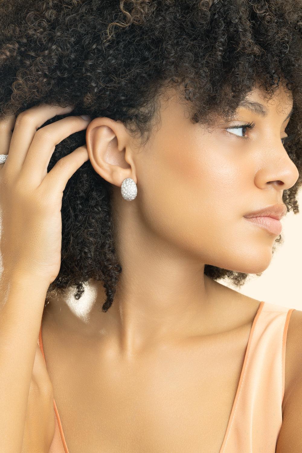 Diamond Bahia Statement Earrings - Image 2