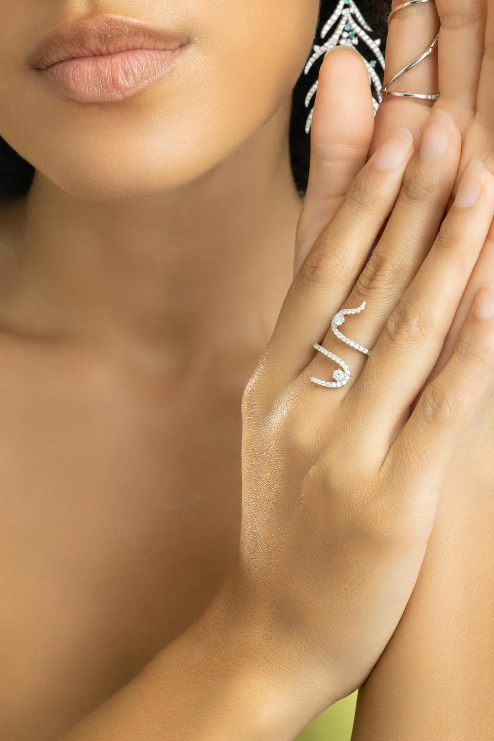 Diamond Swirl Ring - Image 3