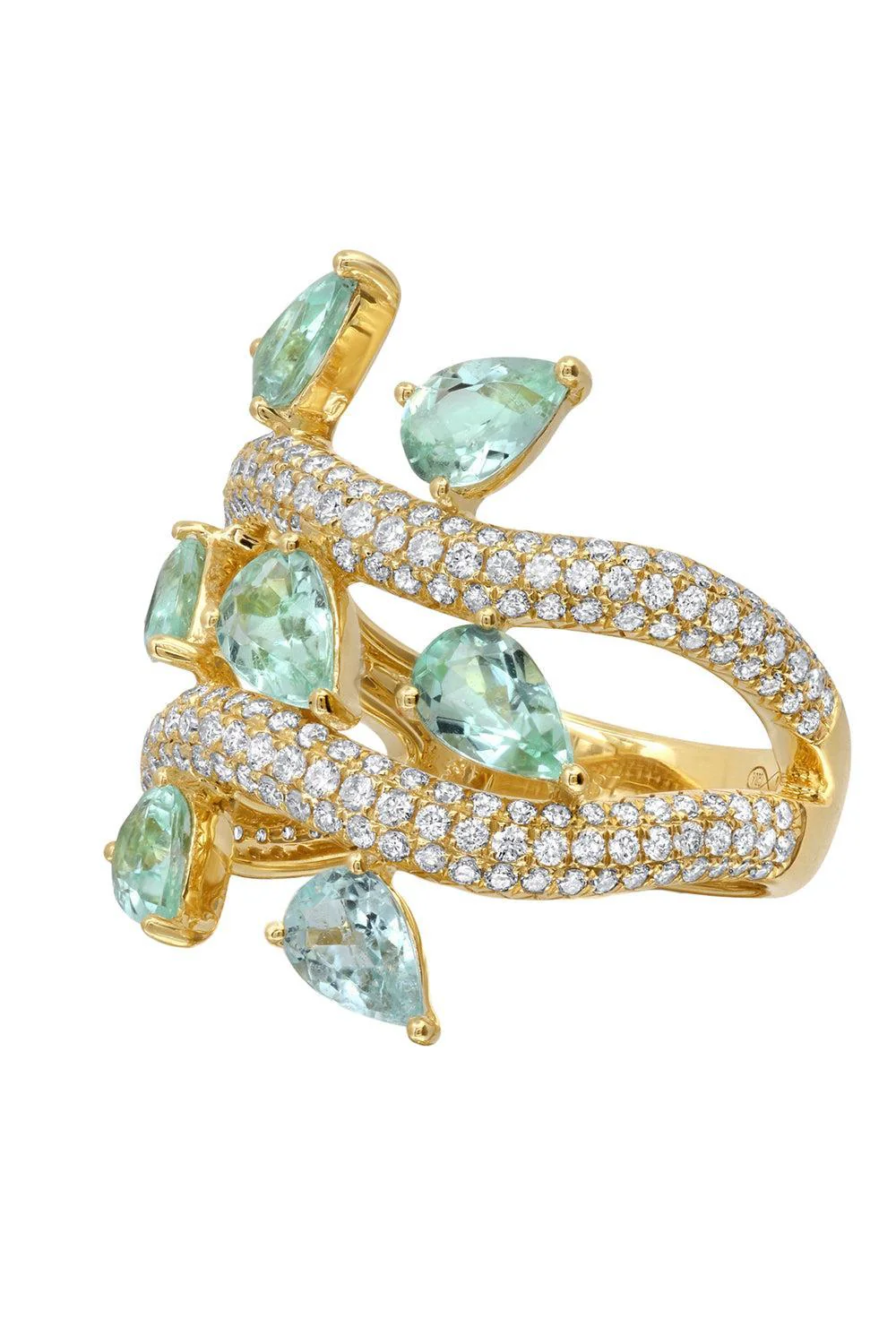 Diamond Tourmaline Vine Ring - Image 5