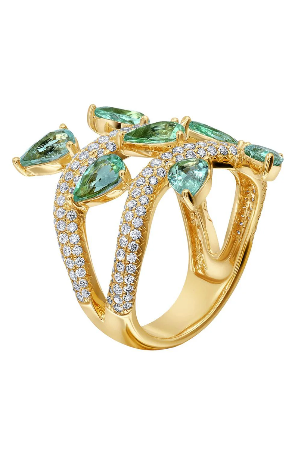 Diamond Tourmaline Vine Ring - Image 6