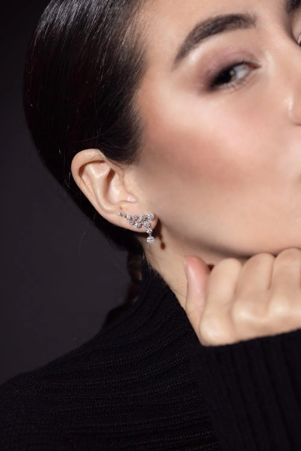 Floating Diamond Ear Climbers - Image 2