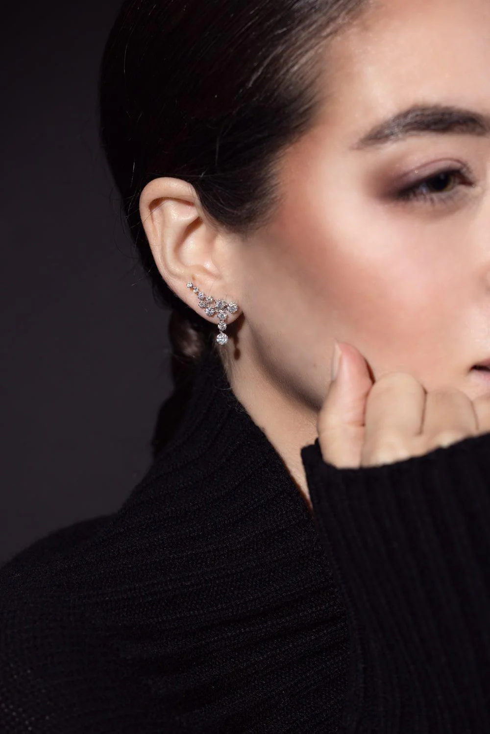 Floating Diamond Ear Climbers - Image 3