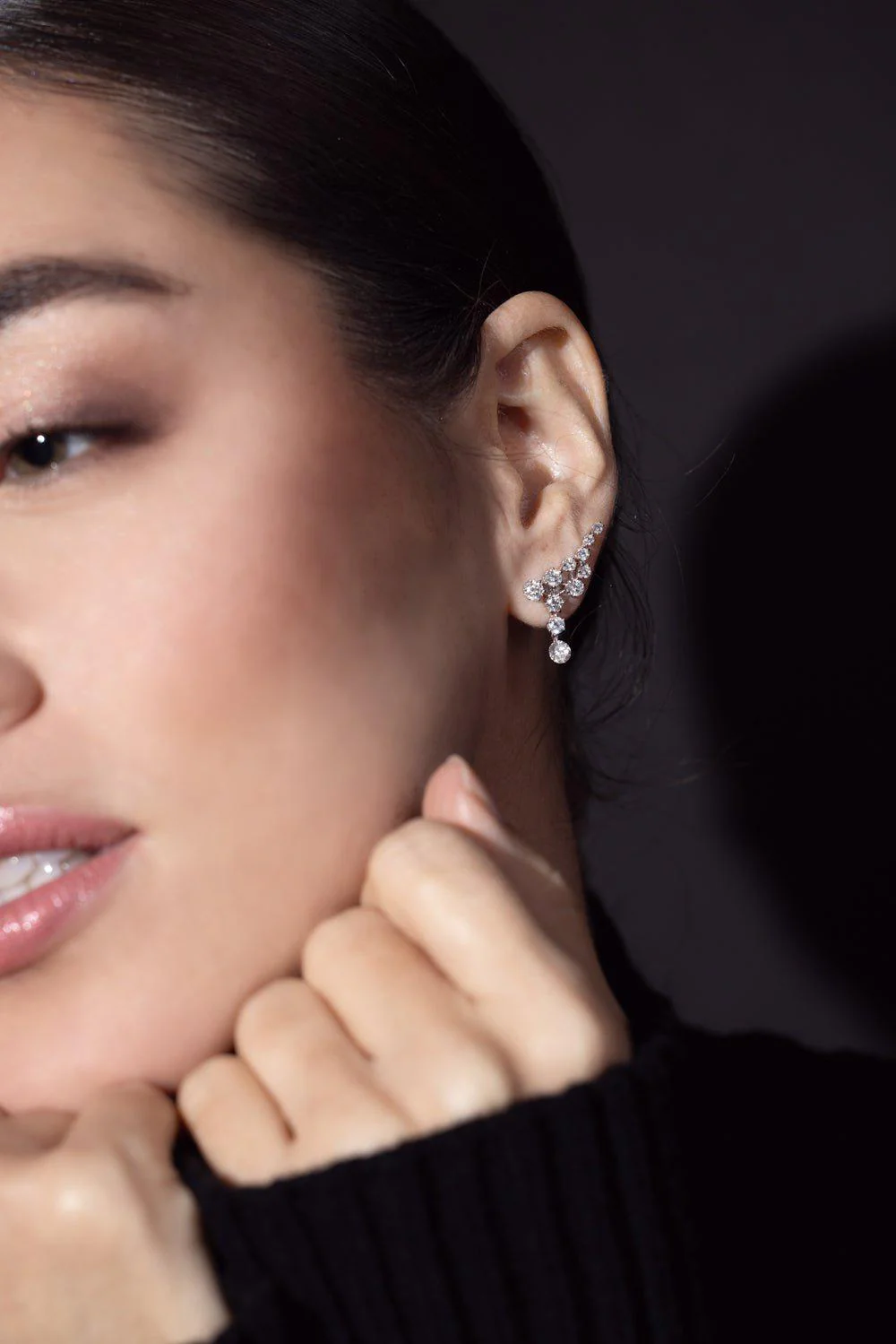 Floating Diamond Ear Climbers - Image 4