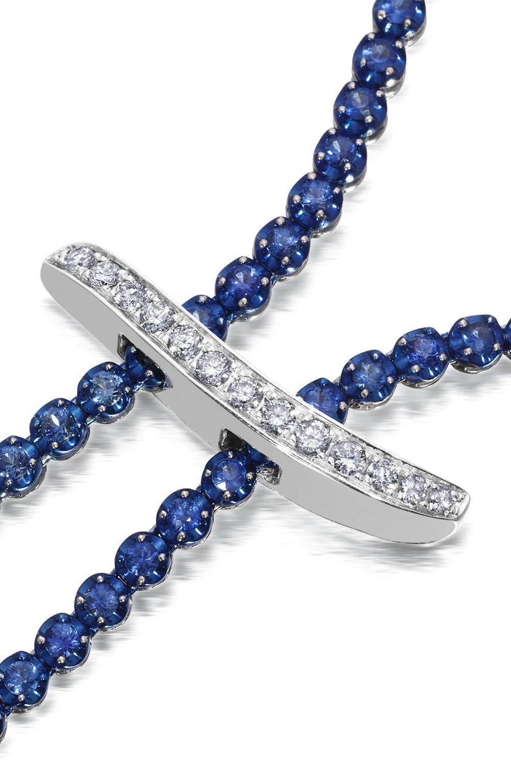 Mega Swirl Ombre Sapphire Slide Lariat Necklace - Image 5
