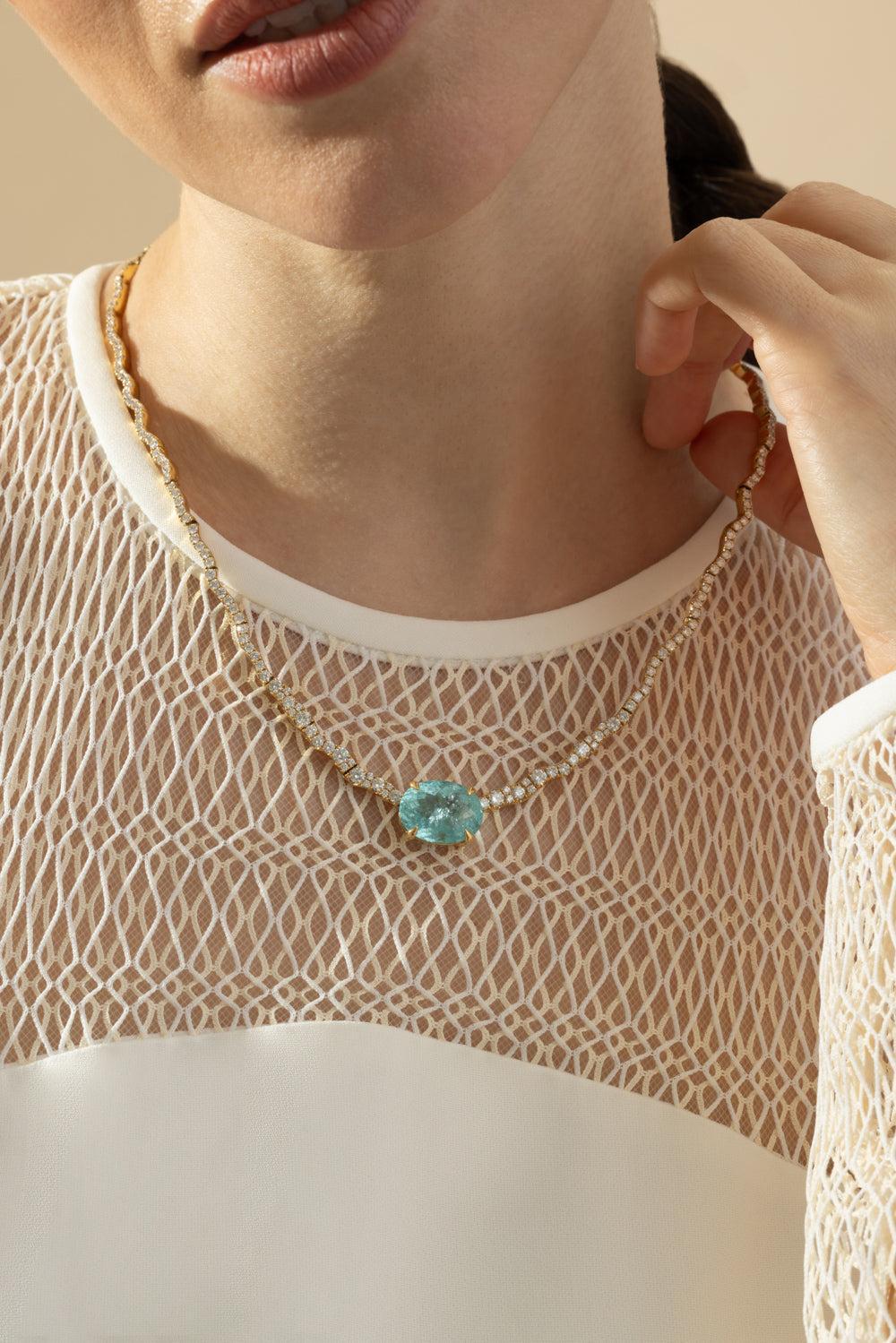 Paraiba Diamond Rio Necklace - Image 3