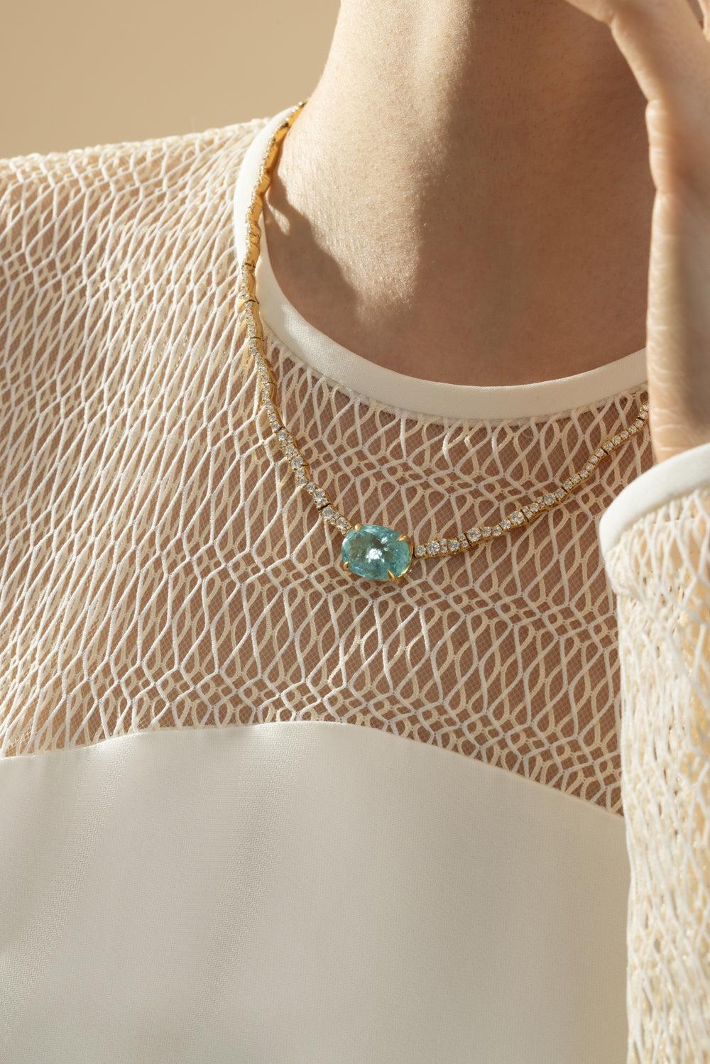Paraiba Diamond Rio Necklace - Image 4