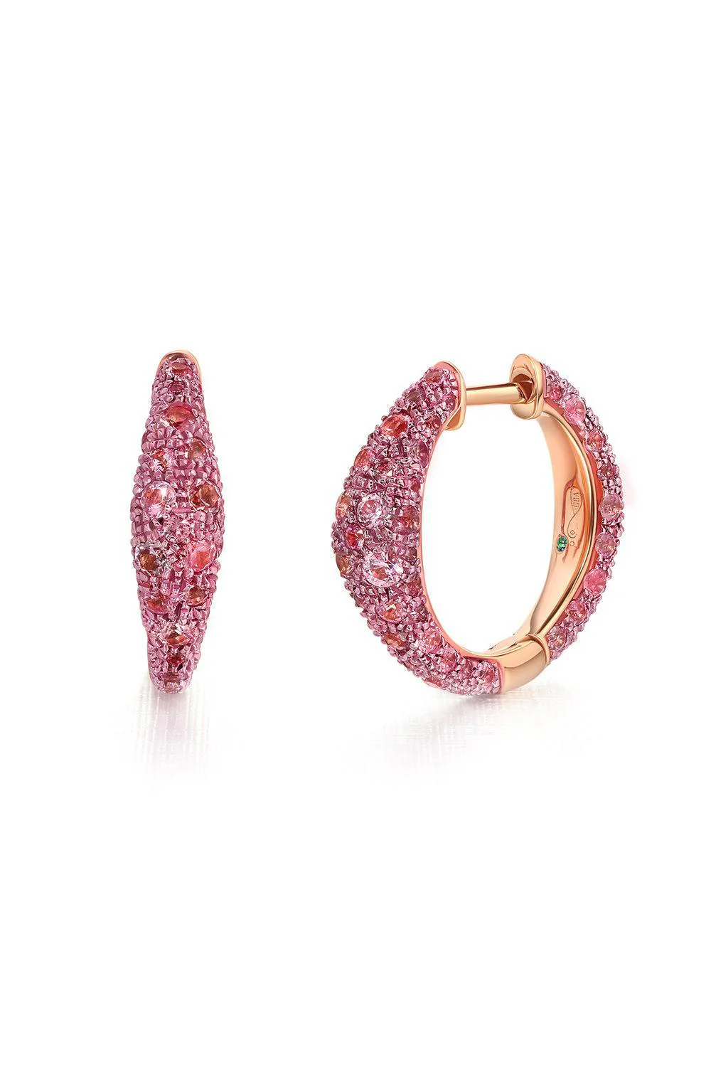 Pink Sapphire Bahia Hoop Earrings