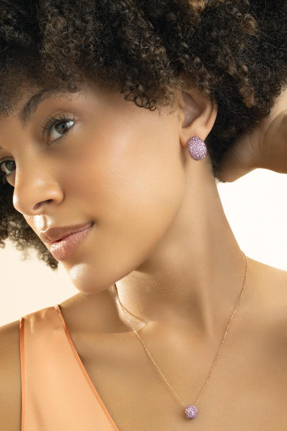 Pink Sapphire Bahia Statement Earrings - Image 3