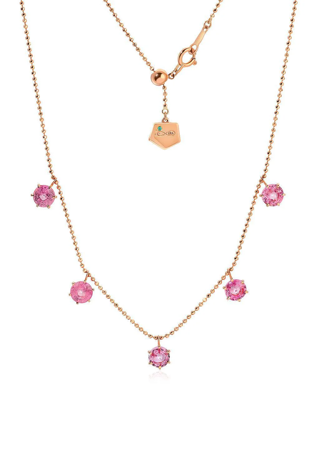 Pink Sapphire Floating Necklace