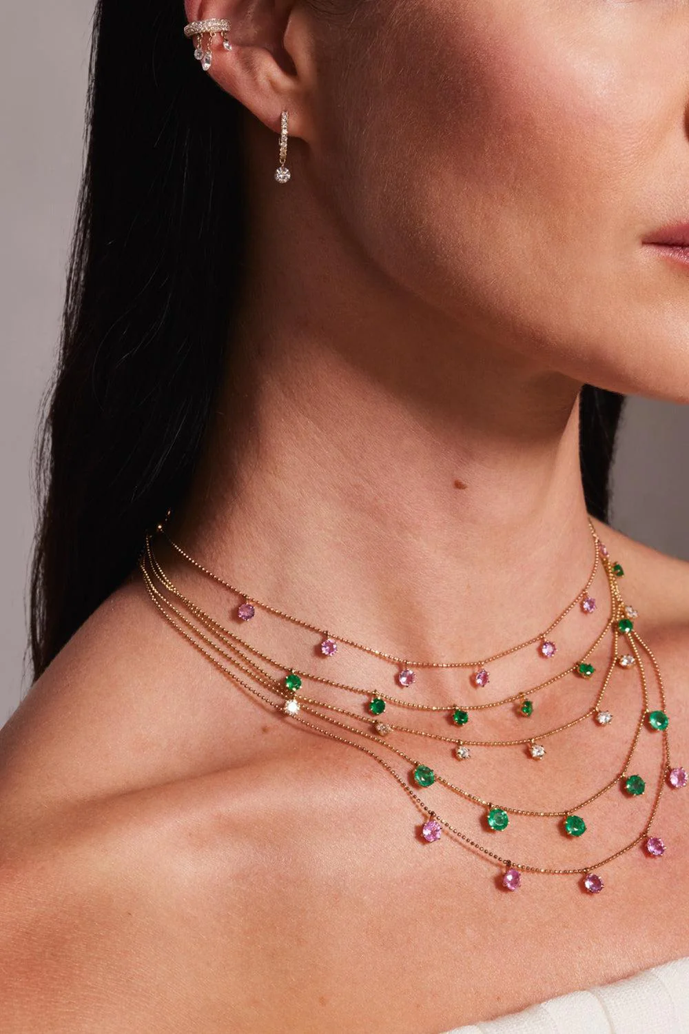 Pink Sapphire Floating Necklace - Image 2