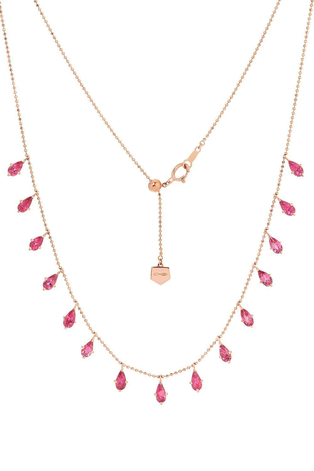 Pink Tourmaline Floating Necklace