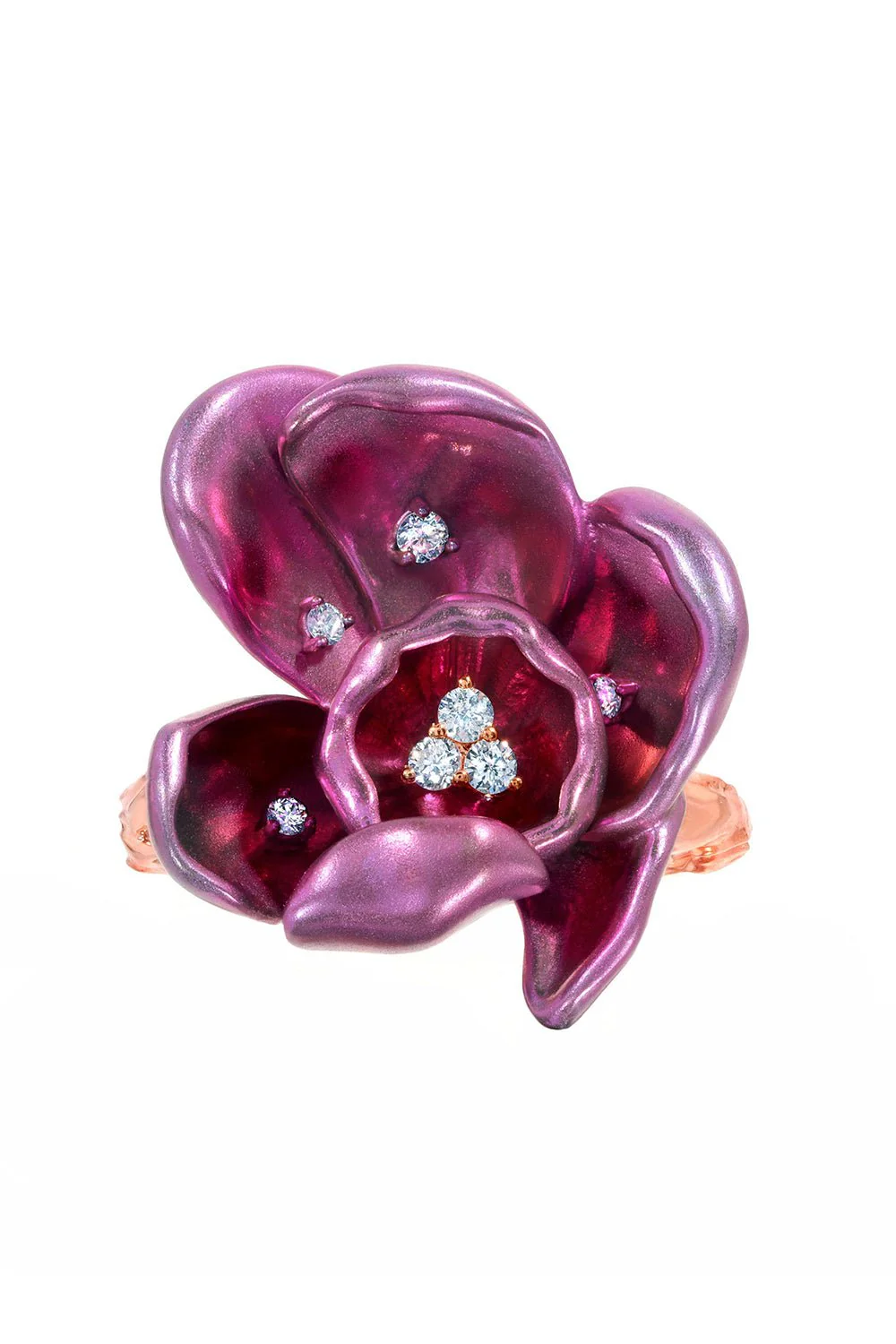 Purple Titanium Orchid Ring