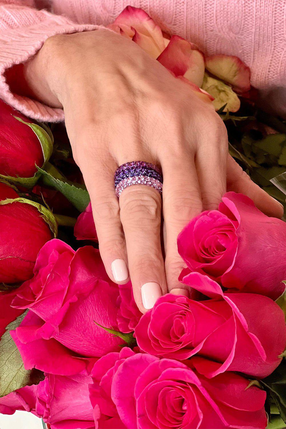Rhodolite 3 Sided Ring - Image 2