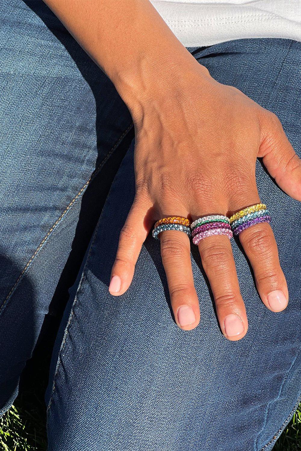 Rhodolite 3 Sided Ring - Image 3