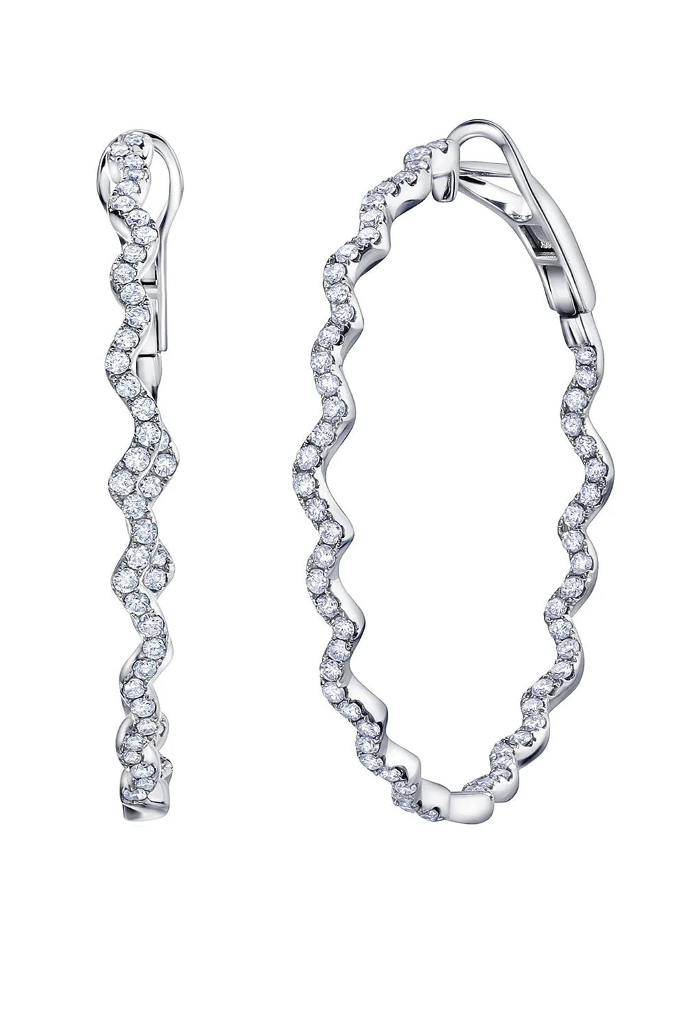 Rio Diamond Inside Outside Hoop Earrings
