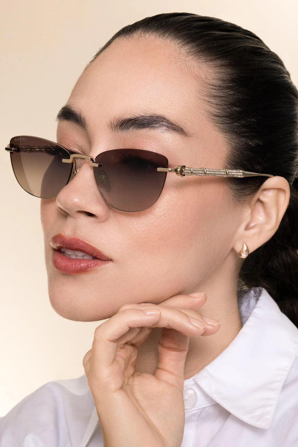 Cat Eye Bamboo Sunglasses - Image 2