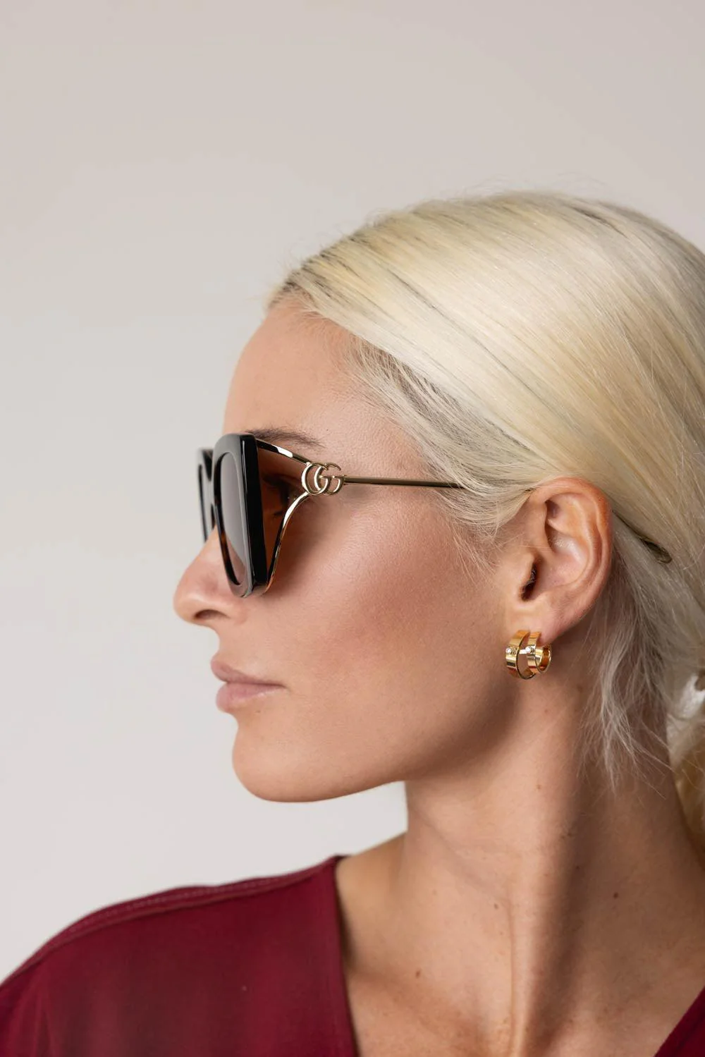 Flat Bend Square Sunglasses - Image 3