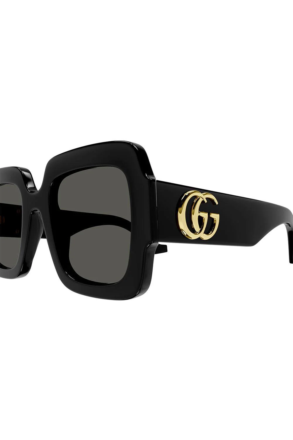 Square Frame Double G Sunglasses - Black Grey - Image 3
