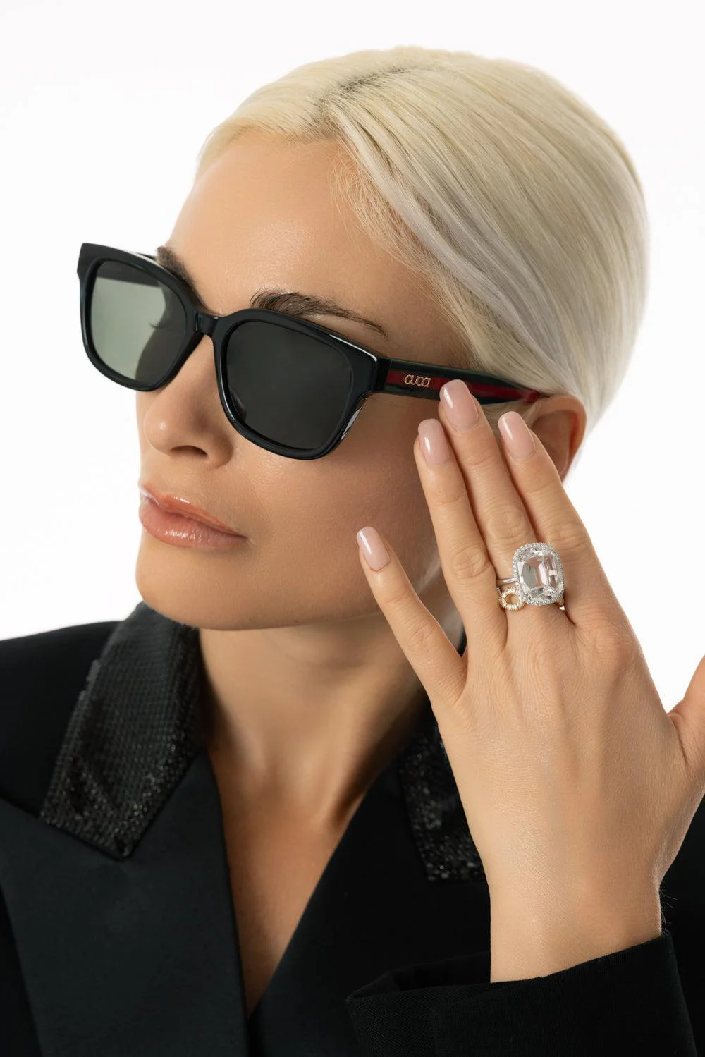 Square Stripe Sunglasses - Image 3