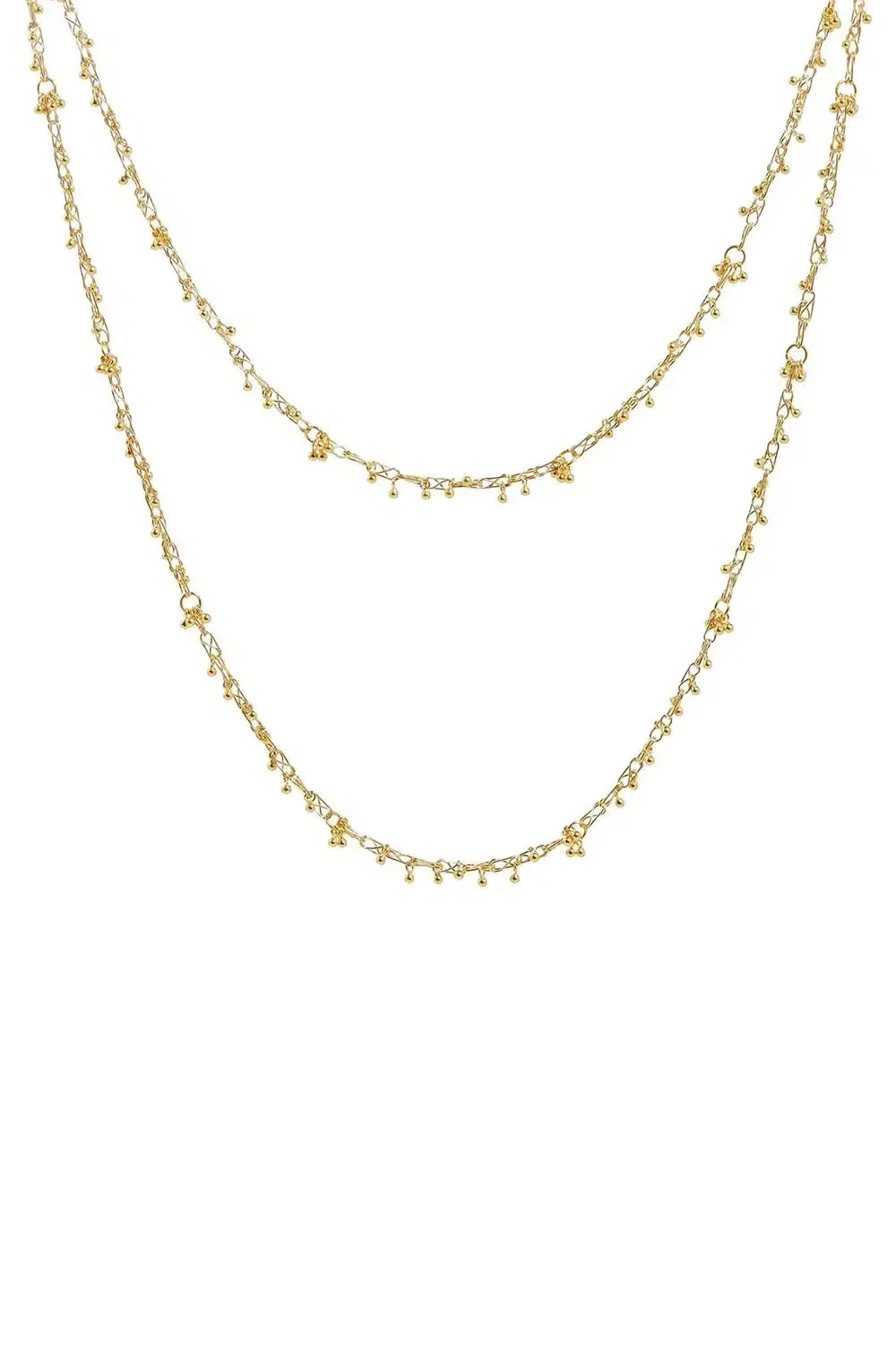 Cross Strands Long Link Necklace
