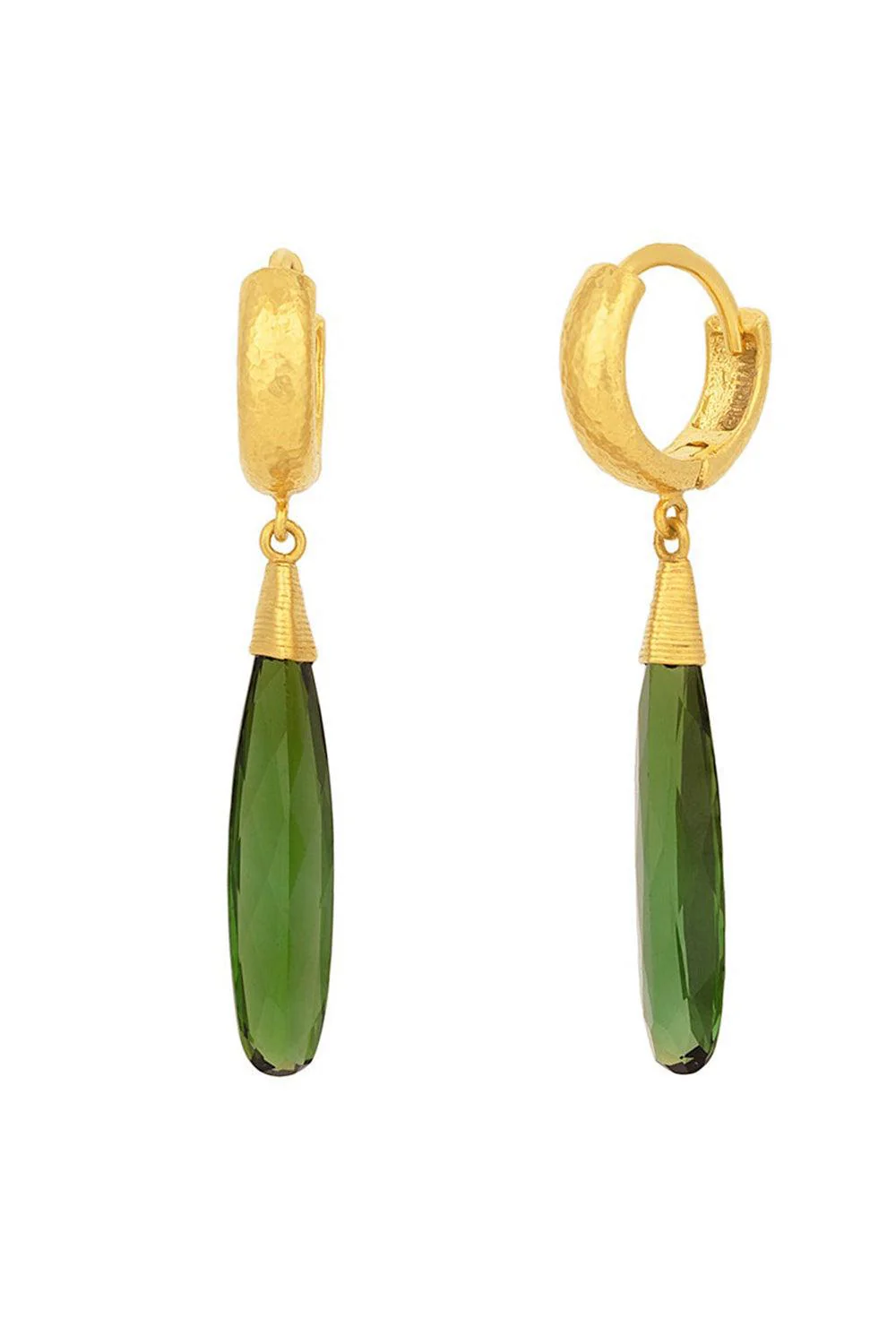 Green Tourmaline Drop Earrings
