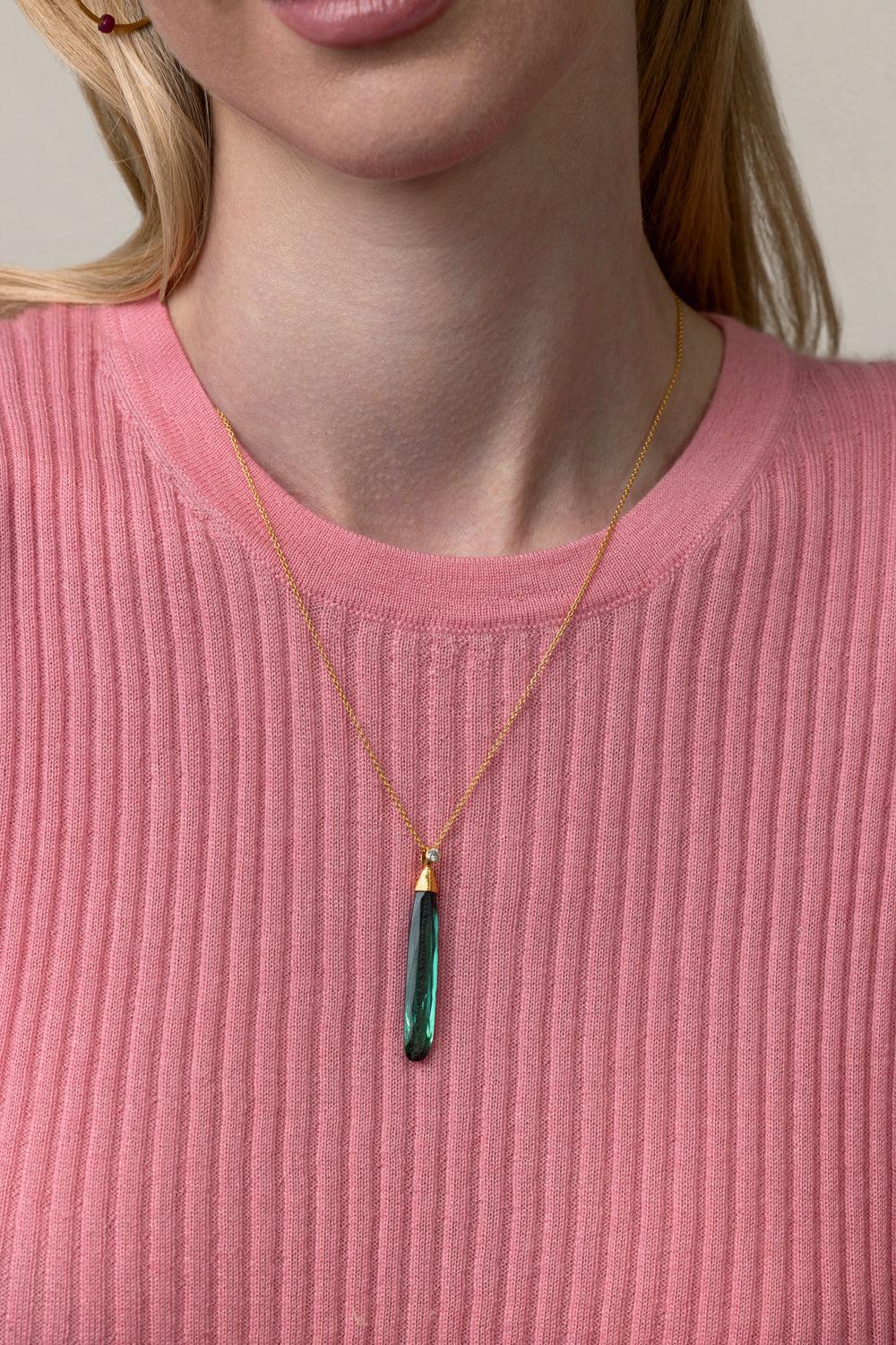 Green Tourmaline Spell Necklace - Image 3