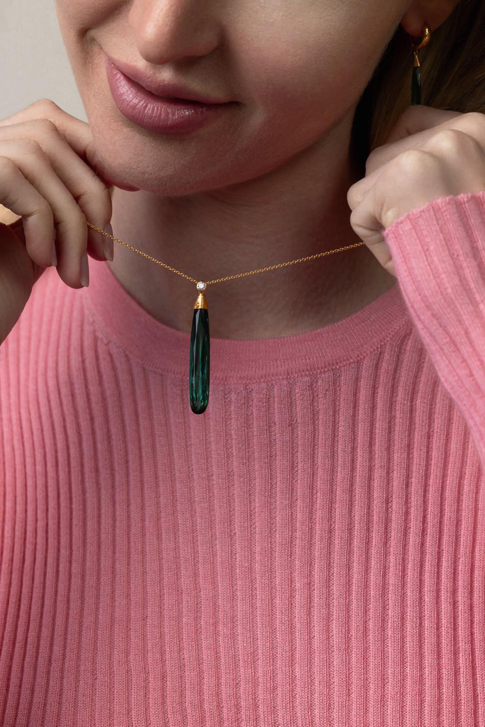 Green Tourmaline Spell Necklace - Image 4