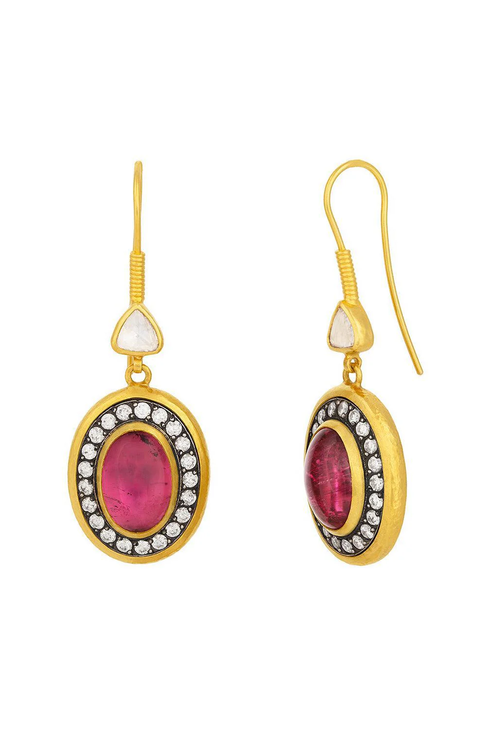 Pink Tourmaline Drop Earrings