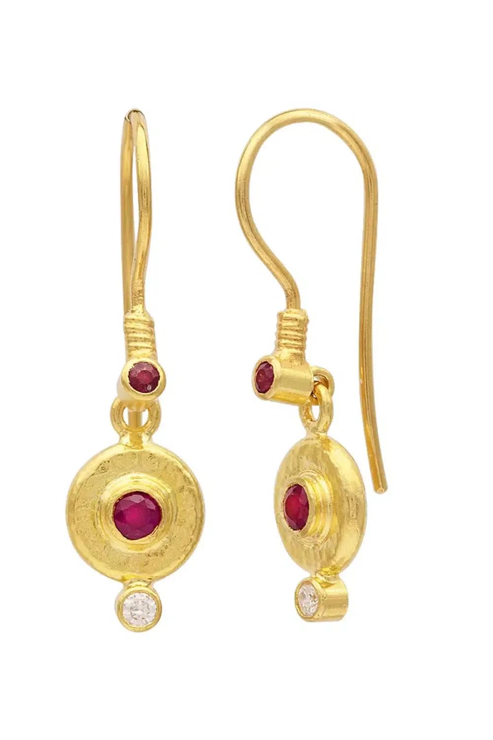 Ruby Single Drop Earrings