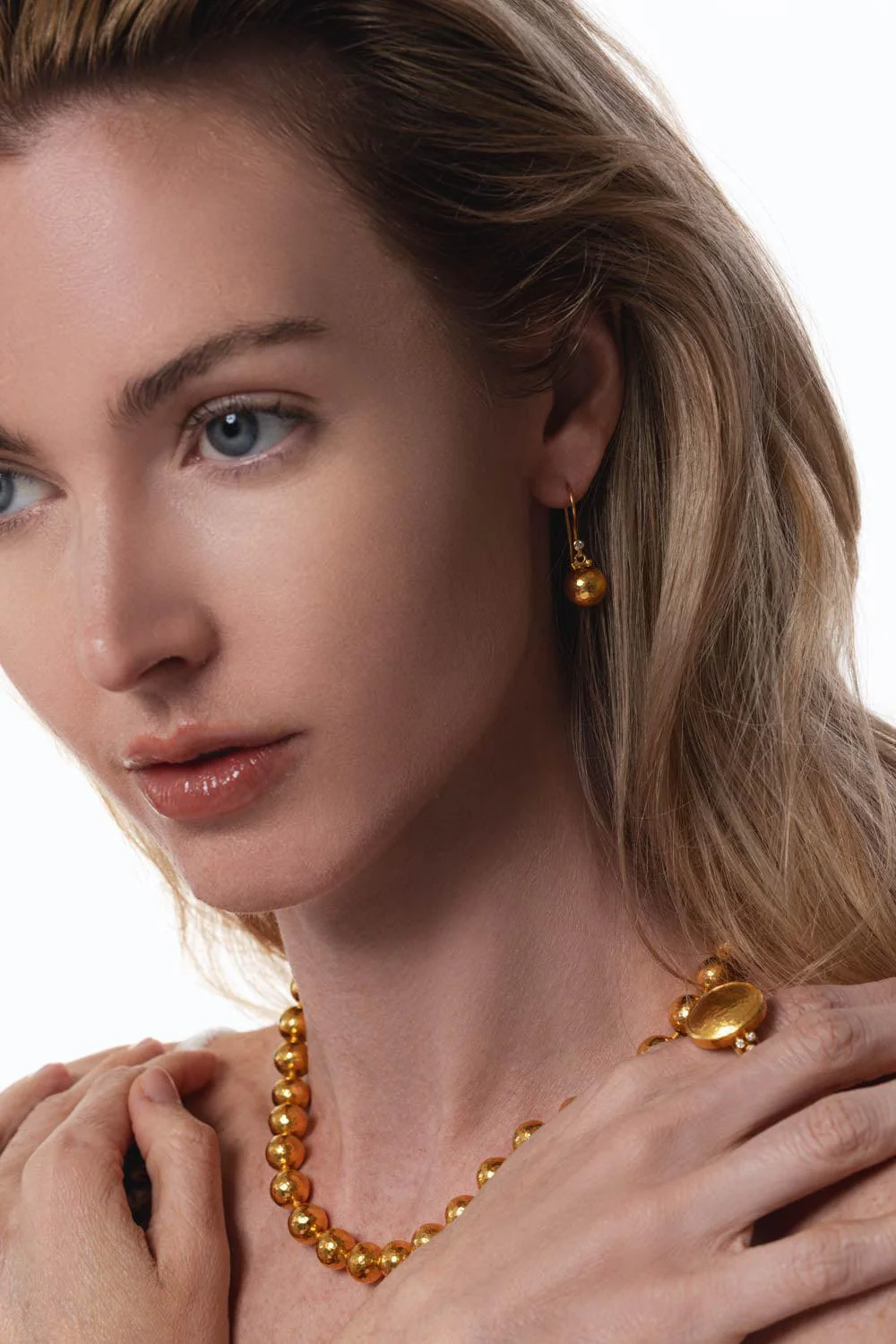 Spell Gold Diamond Drop Earrings - Image 3