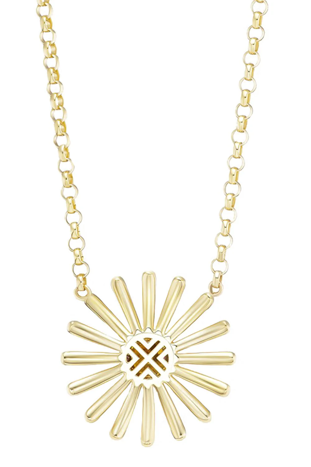 Mini Sunflower Pendant Necklace - Image 5