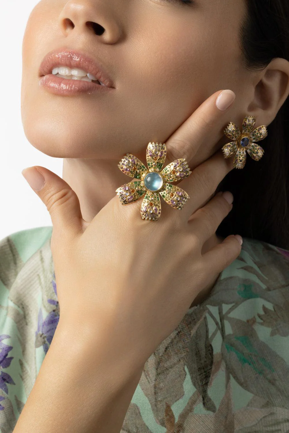 Moonstone Poppy Ring - Image 2