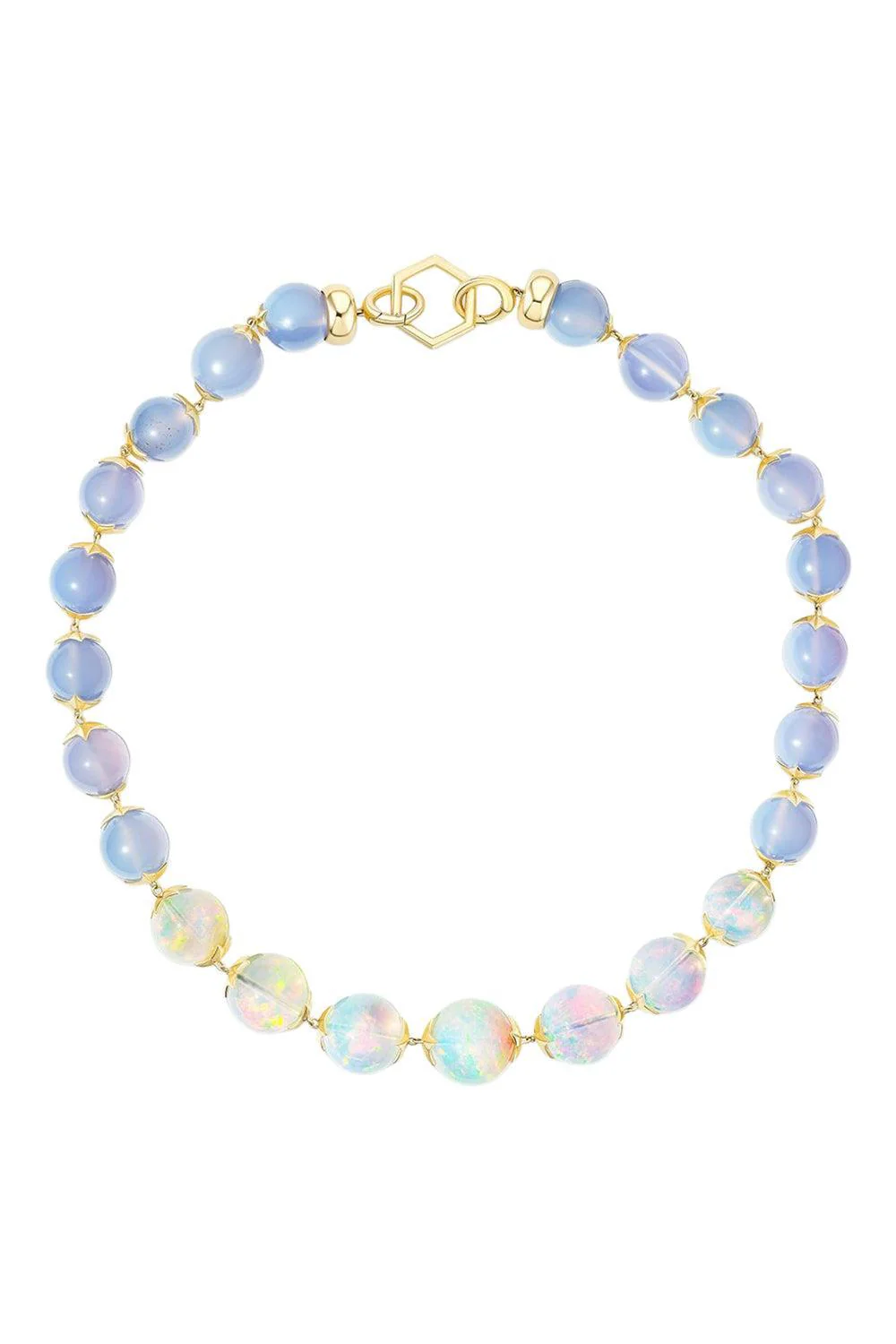 Opal Chalcedony Bead Necklace
