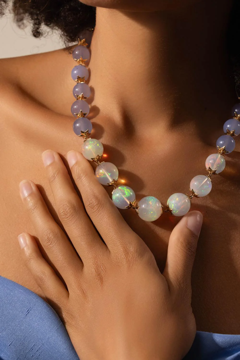 Opal Chalcedony Bead Necklace - Image 5