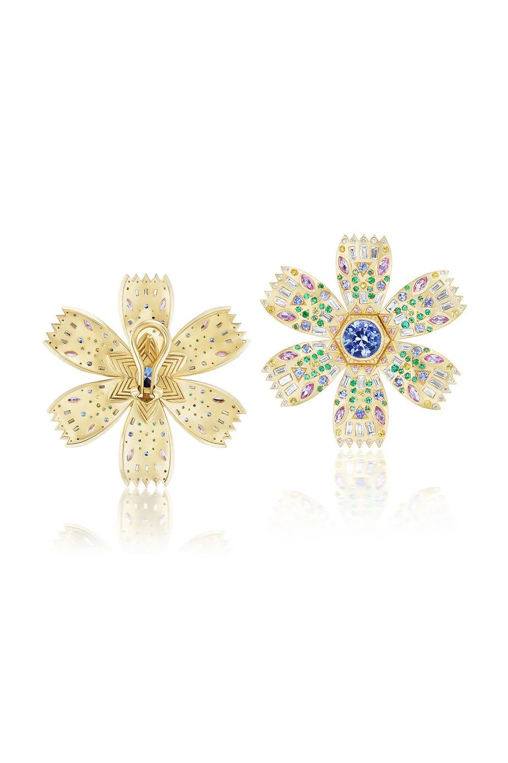Tanzanite Poppy Stud Earrings - Image 5