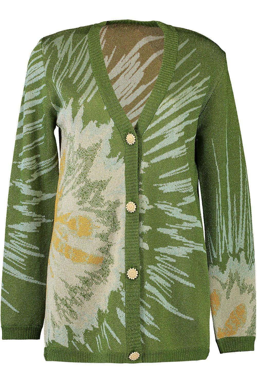 Deep Vneck Midi Cardigan