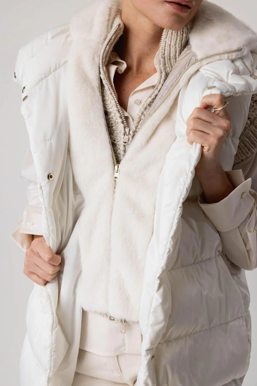 Long Hooded  Vest - Image 3