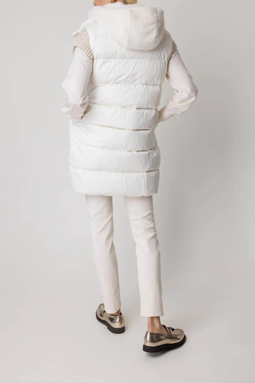 Long Hooded  Vest - Image 4