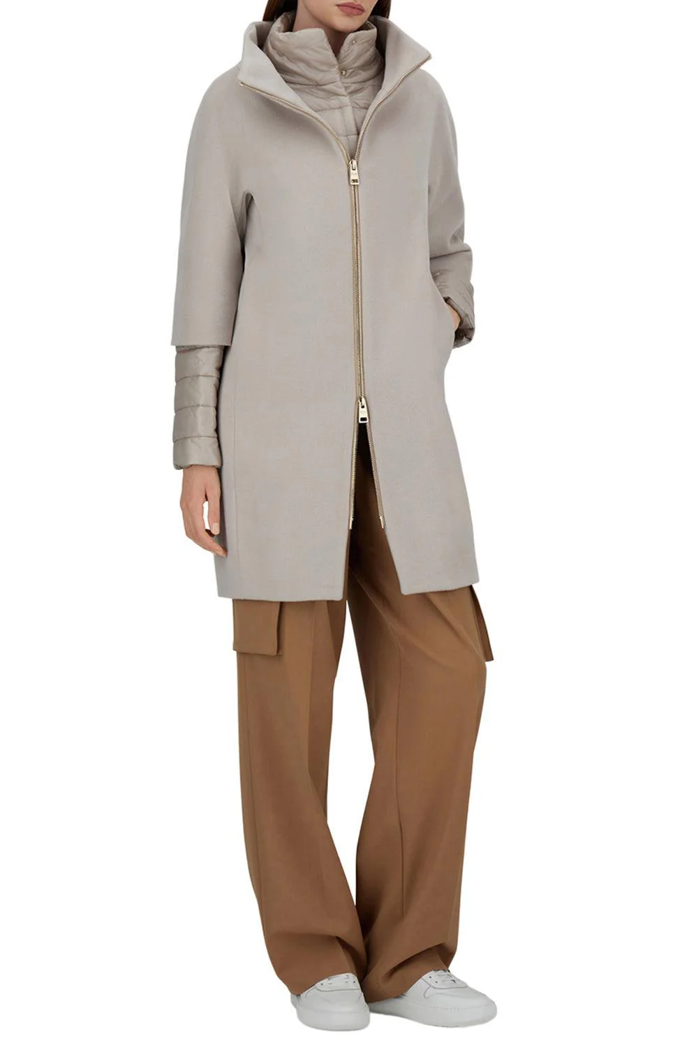 Luxury Wool Herno Cocoon Coat - Image 2