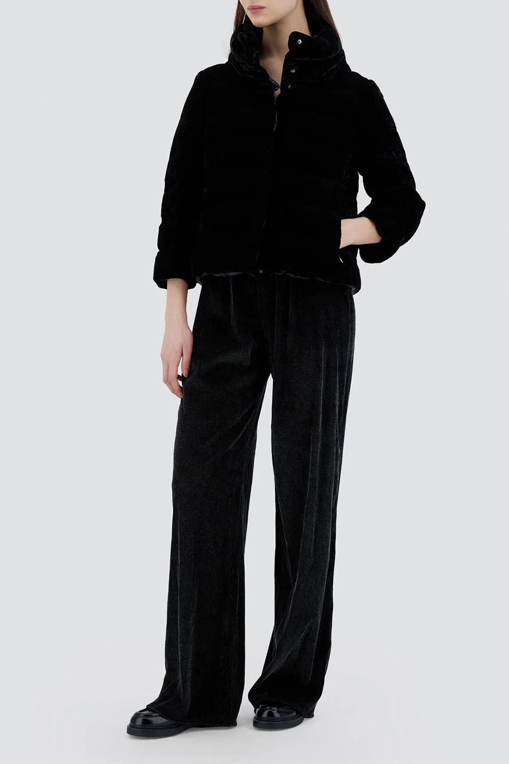 Marbled Velvet A Shape Jacket - Image 2